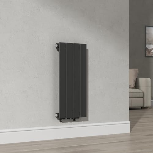 [neu.haus] Radiateur à Panneau Simple Radiateur Design Plat Chauffage Central pour Salon Chambre Salle de Bain 249 W Acier 60 x 30 cm Noir