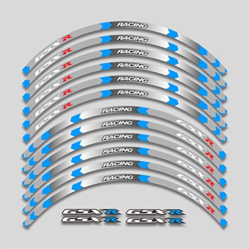 YESKIT Modifizierte dekorative Aufkleber wasserdichte Radaufkleber Für Motorradreifen Für Suzuki GSXR 250 400 600 750 1000 GSXR600 750 GSXR Streifenaufkleber (Color : 5)