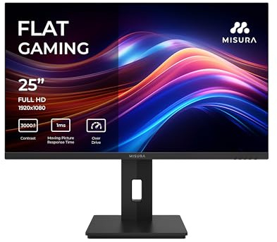 MISURA | Monitor Gaming 25 240 Hz FullHD 1920 x 1080 1ms (MPRT), HDR, Freesync & Gsync, Antiparpadeo Low Blue Light - QG25DFA
