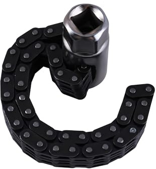 SUKITMISO 44 Knoten Ketten-Ölfilterschlüssel 12cm Doppelketten Kettenschlüssel, Schwere Kette Typ Ölfilterschlüssel, Ölfilterschlüssel universell für die Reparatur von Auto-Ölfiltern