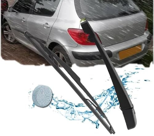 KUGVTER Auto Heckscheibenwischerblatt Klingen Hinterer Scheibenwischerarm Für Peugeot 307 Schrägheck 2001-2014 355mm Auto Styling