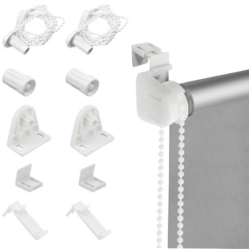 Klemmfix Halterung für Rollo, Ersatzteile, PVC, Ohne Bohren, Für Double Roller Blind, Blackout Roller Blind