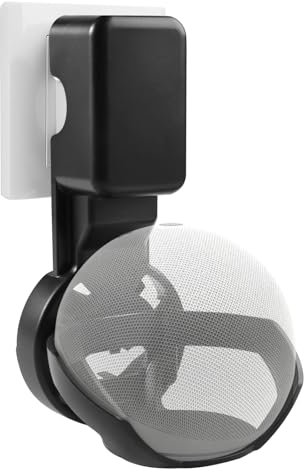 Getyjoe Support Mural pour Echo Dot 4/5 Génération Support pour Prise Accessoires avec Gestion des Câbles Intégrée Ccessoires Intelligents
