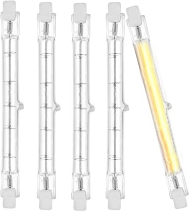 JZLBBC 5PC 220-240V R7S Halogen Bulbs 78mm 75W 118mm 200W 189mm 1000W 254mm R7S Linear Double Ended Light Bulbs Dimmable T3 J Type Floodlight Bulb 118mm-300W