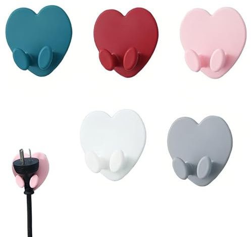 5 Pezzi Cable Clips, Fermacavi Multifunzione, Clip per Cavi, Porta Cavo Comodino, Cable Organizer per TV PC Laptop Casa Ufficio