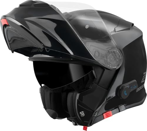 Bogotto H271 BT Bluetooth Klapphelm, schwarz, 2XL | Beschlaghemmend