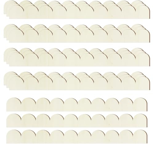 Lot de 15 garnitures décoratives en bois brut à bords festonnés, 3,8 x 40,1 cm, moulure décorative en bois de qualité supérieure pour maison, mur, armoire, étagère et porte de fenêtre