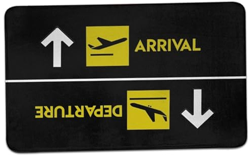 Outdoor Doormats Welcome Mats for Front Door 50*80cm Entry Non Slip Doormat Aviation Departures Arrivals Living Room Kitchen Mat Front Porch Rugs Door Mats Outdoor Doormats Front Door Inside Mat