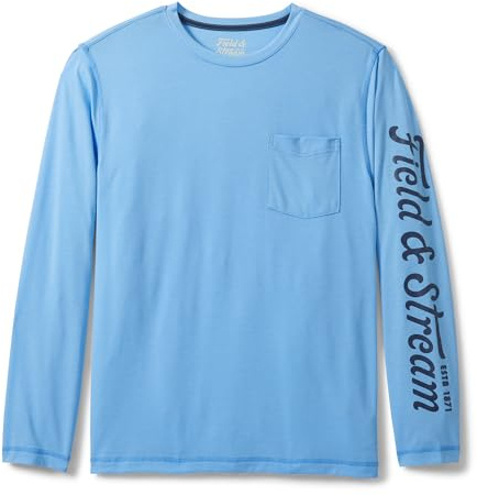 Field & Stream Men's Roll Cast Long Sleeve Performance Tee Shirt with Drirelease®, Light Blue, X-Large