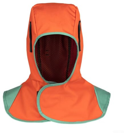 HpLive Fire for PROTECTION Hood for Welder, Welding Cover, Welder Protective Cover, Breathable Welder Neck Cover, Flame Retardant Welder Cap (Orange)