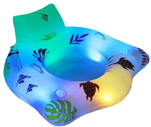 Tumbonas para Piscina - Sofá Flotante para Piscina, sillón reclinable Flotante de Verano | Flotadores inflables para Piscina con portavasos, sillón Flotante Inflable para Piscina para Adultos
