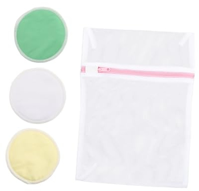 Coppette Assorbilatte Allattamento 4 Pezzi in Bambù a Tre Strati | Tpu Membrana e Fibra, Struttura Ispessita, Assorbimento Rapido, Lavabili e Resistenti ai Lavaggi Colore Casuale
