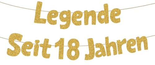 HUKUMA Legende Seit 18 Jahren,18 Geburtstag Junge Mädchen,Lustige Banner 18 Geburtstag,Geburtstagsdeko 18 Jahre Junge,Geschenke Jubiläum 18 Jahre
