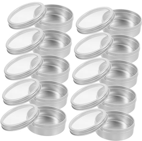 ABOOFAN 10piezas Cajas Vacías Con Tapa Para Té Azúcar y Otros Productos Recipientes De Metal Para Almacenar Latas Redondas De Metal Almacenamiento De Alimentos