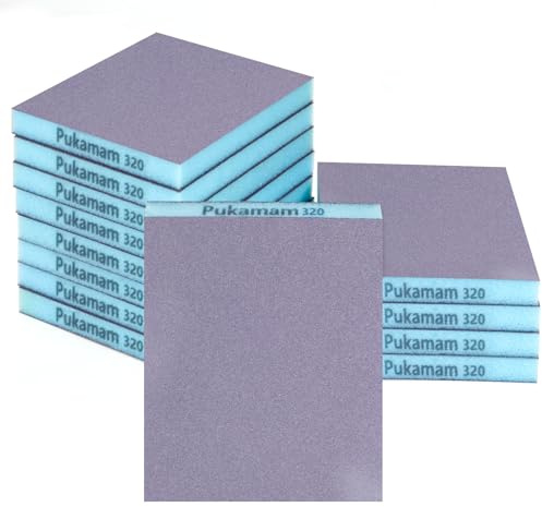 12 st slipsvamp-set 320 slipdynor, kurs/medium/finslipblock, vått och torrt sandpapper för metall, trä, vägg, bil, möbler