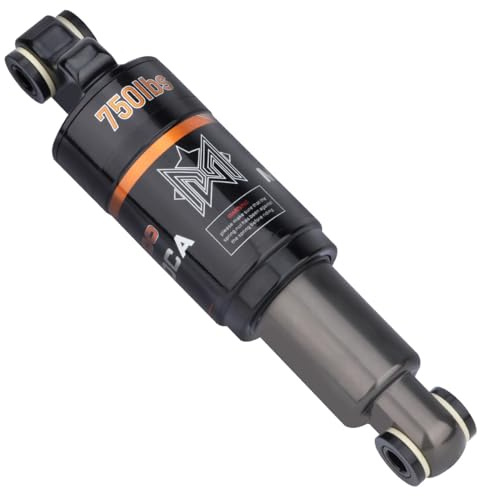 HOUSON Amortiguador de aceite para bicicleta, 165 mm, 340.2 kg, puntal de suspensión trasera para bicicletas de montaña/scooters eléctricos, con bujes DU y sello