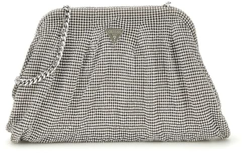 GUESS Zalina Frame Clutch Silver