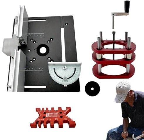 Kit di sollevamento del router di precisione per la lavorazione del legno Piastra di inserimento per fresatrice manuale Altezza regolabile per prestazioni di taglio migliorate