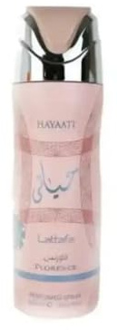 Lattafa Hayaati Florence Deodorante Spray 200 ml Profumo Arabo Floreale e Intenso da Donna Lunga Durata