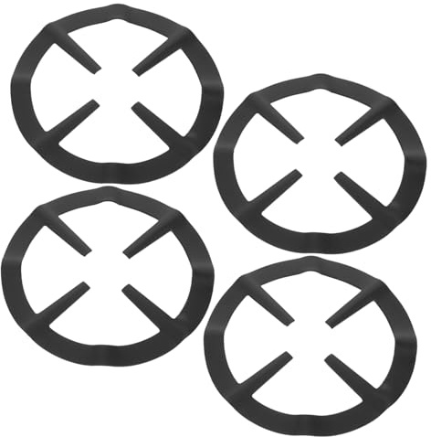 ELAYARD 4pièces Réducteur Pour Cuisinière à Gaz Acier Inoxydable Support Anneau Pour Brûleur Support Pot Café Compatible Gazinière Facilite Cuisson Sécurisée Des Petits Récipients