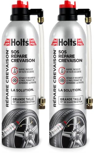 Holts Répare-Crevaison Aérosol 500 ML – Réparation Pneus Crevés sans Démontage | Spray Anti-Crevaison pour SUV, Breaks, Utilitaires | Compatible TPMS – Utilisation Rapide et Sécurisée – 500ml