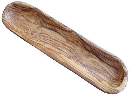 Naturally Med - Bol Décoratif Ovale en Bois d'Olivier