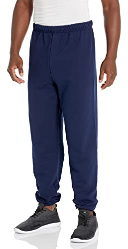 Jerzees Herren Nublend Fleece Open Bottom Sweatpants with Pockets, Relaxed Fit, Cotton Blend Trainingshose, Marineblau, XXL