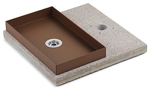 Bel-fer Basis mit Schale für Brunnen mit kleinem Zwinge 40 x 40 x 5 cm aus Beton 42/BSE/6 grün oder Rost (Rost)