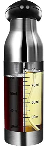 Botella de aceite en aerosol de vidrio de doble boquilla para el hogar 100 ml barbacoa comida occidental presione uniformemente botella de aceite en aerosol Botella de aceite para el hogar