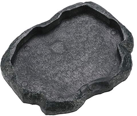 EBTOOLS Ciotola per Rettili, Distributore di Acqua per Rettili, Rettile Alimentatore, Casetta Tartarughe di Terra, per Lucertola Tartaruga Camaleonte Geco(18 × 14 × 2 cm - Moyu Green)