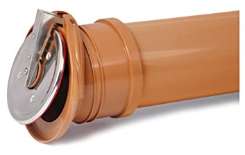 Airfit Edelstahl-Rohrendklappe DN 200 für KG-Rohr, Schutz vor Ungeziefer und Rückstau