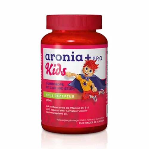 aronia+ PRO KIDS Vitamindrops, 60 Stück, Nahrungsergänzungsmittel für Kinder ab 4 Jahren, vegan