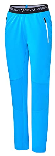 Black Crevice Utomhusbyxor för kvinnor I högkvalitativa vandringsbyxor av 90% polyester och 10% spandex I vattenavvisande utomhusbyxor dam I ventilerande vandringsbyxor dam med elastisk linning,