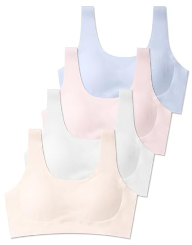 SALIA GIRL Training Bras for Girls 10-16 Sports Seamless Bra with Removable Padding Bras, Large