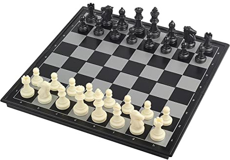 Andux Zusammenklappbares Magnetisches Schach-Reisebrettspiel GJXQ-04 (L) | Tragbares Reise-Brettspiel, für Erwachsene und Jugendliche, für die Freizeit nach der Schule, für die Interaktion im Team