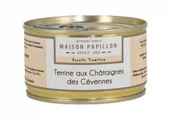Maison Papillon Artisan Charcutier - Pork Terrine with Chestnuts from the Cévennes/Schweinefleischterrine mit Kastanien aus den Cevennen - 2 x 130gr Dose