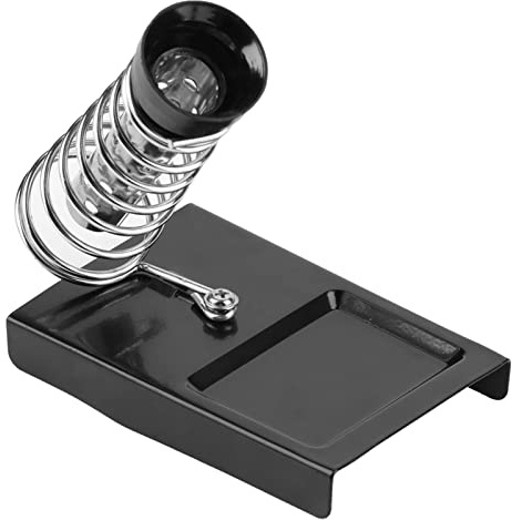 Eujgoov Lötkolben-Pistolenständer, Lötkolbenhalter, Lötkolben-Ständer, Halter, Stützstation, Eisenständer, Schwarze Basis, Metall, Robuste Schwarze Basis, Abnehmbare