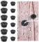 12PCS 1 Inch & 3/4 Inch Black Desk Grommets, 2 Size Cable Cord Grommet, Desk Hole Cover for Cable, Flexible Silicone Cable Grommet for Desk, Table and Other Furnitures