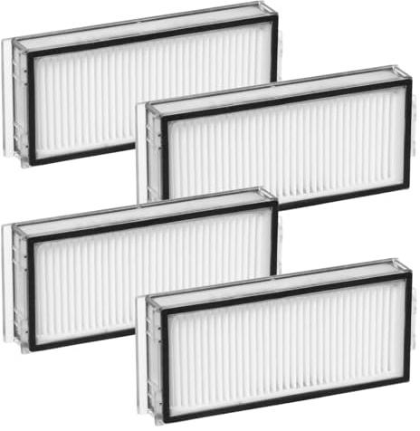 Rrochio 4 filter för roborock Q8 Max+, tillbehör för robotdammsugare roborock Q5 Pro, Q5 Pro+, Q8 Max, Q7, Q7+, Q7 Max, Q7 Max+, Q5 Max+, Q5 DuoRoller+ ersättningsfilter dammsugarfilter reservdelar