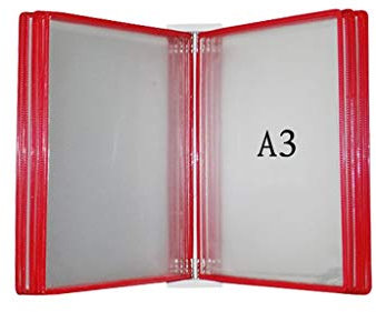 STSTS Wandmontierter AktenordnerHängender Wandakten-Organizer, Flip-Aktenhalter, an der Wand montiertes magnetisches Display (PVC + Metall)