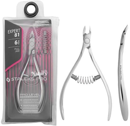 STALEKS PRO Pinza professionale per cuticole 6 mm. Acciaio inossidabile. Expert 81-6