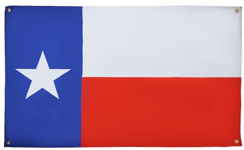 AZ FLAG Bandiera Texas 150x90 cm Poliestere Leggero 4 Occhielli | Uso interno bandiera decorativa dello stato americano del Texas doppie cuciture e bordi rinforzati con occhielli metallici