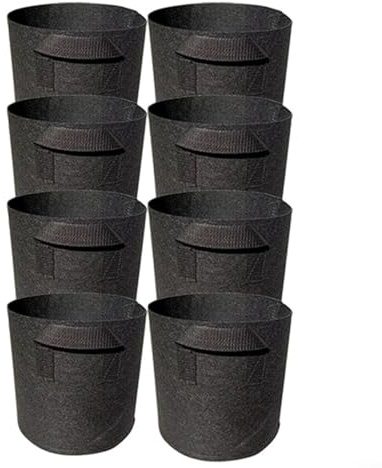 Lot de 8 sacs de culture en tissu non tissé respirant avec poignées pour nénuphars, plantes aquatiques, jardinage