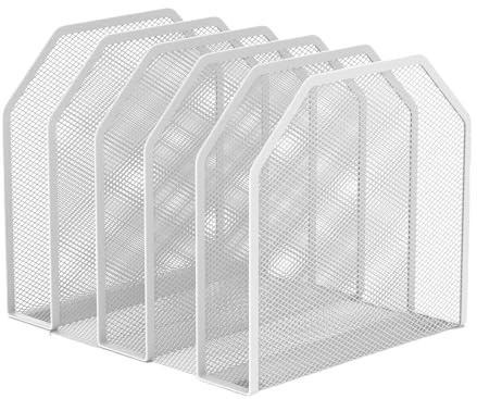Porte-documents en métal – Boîte de rangement réglable et robuste pour économiser de l'espace, grande capacité de volume avec séparateur multi-sections, porte-dossiers pour le tri des documents et la