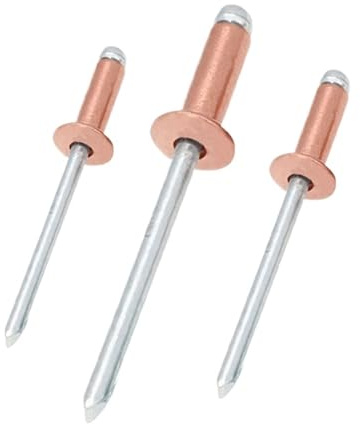 500 Uds. Remaches ciegos de cobre y bronce, remaches Pop de latón for fijación de Metal y decoración(3.2x12 mm)