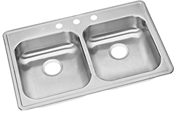 Elkay GE233213 Dayton Equal Double Bowl Drop-in Stainless Steel Sink