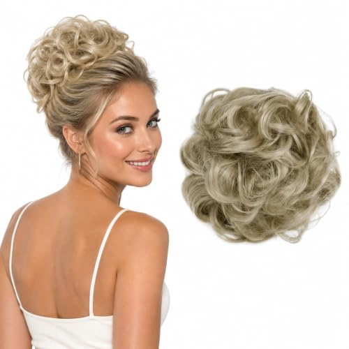 CAISHA Hårstycke Hårelastiskt Updos Brudfrisyrer Voluminös Lockigt Bulle Blond G11A