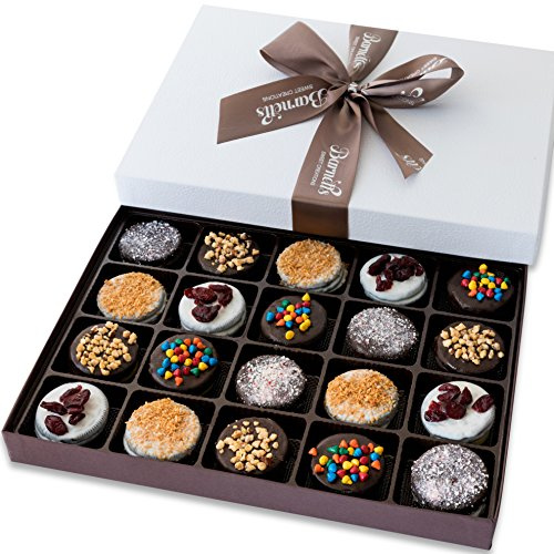 Barnetts Mothers Day Cookies Gift Basket, 20 Gourmet Chocolate Covered Candy for Women, Girlfriend, Wife, Treats Box Food Delivery for Him and Her, Baskets Gifts Ideas for Mother, Mom, Grandmother, Grandma, Sister, Daughter