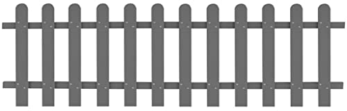 vidaXL Lattenzaun Gartenzaun Friesenzaun Zierzaun Zaun Zaunlatte Vorgartenzaun Beetumrandung Beeteinfassung Balkonbrett WPC 200x60cm