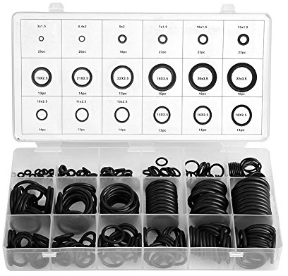 279Pcs 18 Größen Gummi O-Ring Sortiment Set Hydraulik Dichtungen Dichtsatz